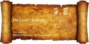 Heizer Borsa névjegykártya